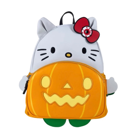 Loungefly Sanrio Hello Kitty‎ Pumpkin Cosplay Scented GITD Mini Backpack